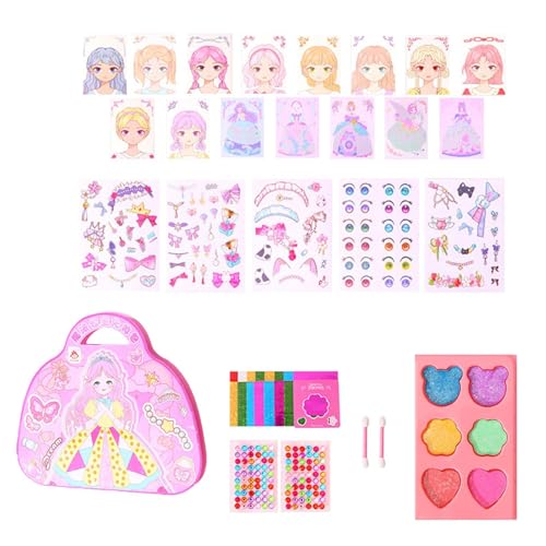 Fisssure Make-up-Set, Make-up-Sets für Mädchen, Make-up-Set für Mädchen | Anziehspiel-Set, niedliches Make-up-Set für Zuhause, Kindergarten, von Fisssure