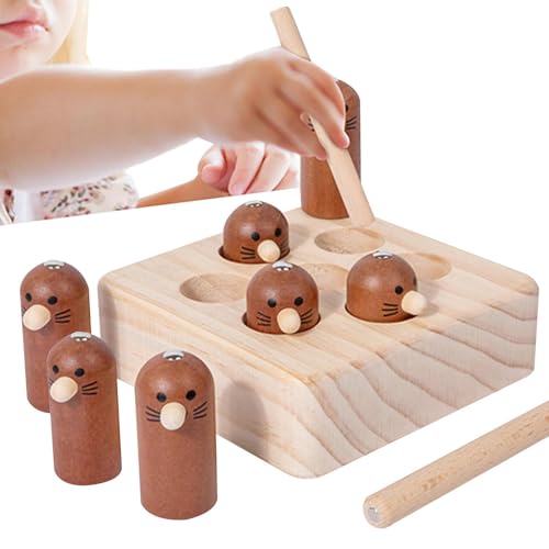 Fisssure Pädagogisches Schlag-Spielzeug, Hammerschlagspiel – magnetisches Hämmerungsspiel aus Holz für Lernspielzeug für , Mädchen und von Fisssure