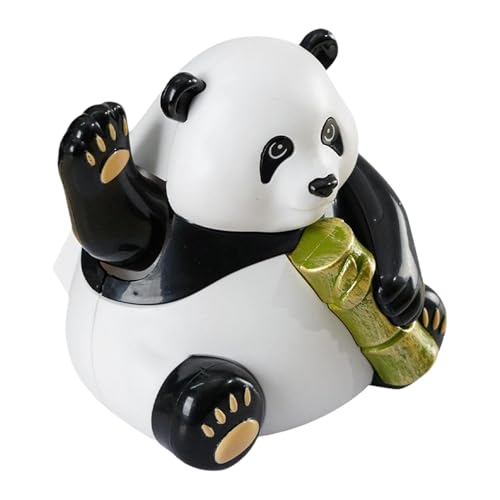 Fisssure Panda-Autozubehör, Solar-Tanzspielzeug | Solar Panda Bär Wackelkopf | Desktop-Schaukelstatuen, Sammelfiguren, Panda-Schreibtischzubehör, Wackeltänzer-Spielzeug für Autos von Fisssure