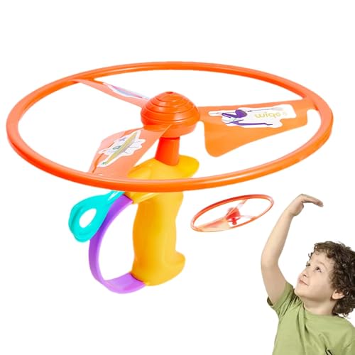 Fisssure Propellerspielzeug, fliegende Scheibenspielzeuge für fliegende Luftscheiben, Lernspielzeug, bunte Untertasse, leicht zu greifen, für Outdoor-Spiel von Fisssure