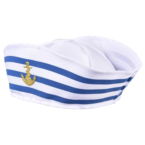 Fisssure Sailor Collar Accessory - Sailor Hat Accessory, Matrosen Zubehör | Sailor Costume Kit, Matrosen Kostüm, Matrosen Kostüm Handschuhe,Sailor Costume Gloves, Kapitänsmütze, Weiße Matrosenmützen von Fisssure