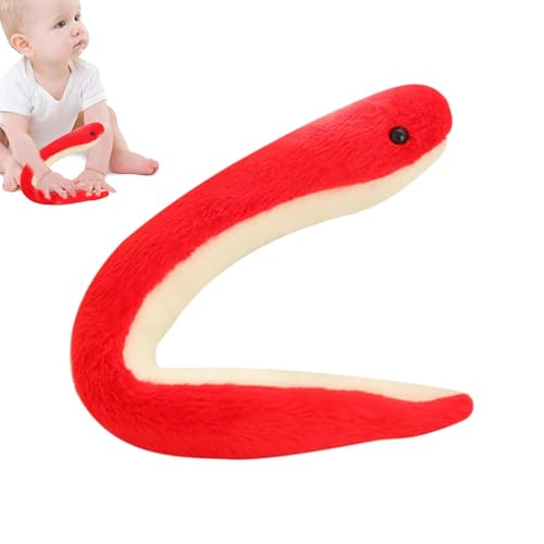 Fisssure Schlange aus Plüsch, Schlange aus Plüsch – Innendekoration in Form einer Schlange aus Plüsch, 40 cm lang – Plüschmaskottchen des Jahres der Schlange, Schlafspielzeug von Fisssure