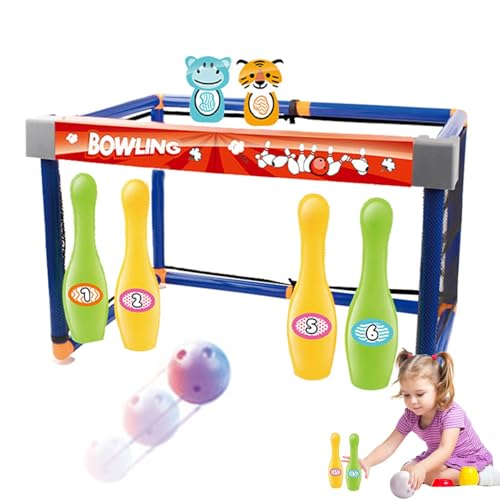 Fisssure Spielzeug-Bowling-Set,Bowling-Spielzeug - Bowling-Pins-Spielzeug mit Bällen und Ziel - Lernspielzeug für motorische Fähigkeiten, Aktivitätsspiel für und Mädchen ab 3 Jahren von Fisssure