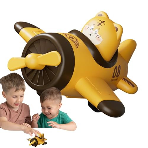Fisssure Spielzeug zum Zurückziehen des Flugzeugs, Flugzeug zum Zurückziehen - Kleinkind-Flugzeug-Spielzeug-Tiger | Zurückziehbares Flugzeugspielzeug für und Mädchen ab 3 Jahren, lehrreiches von Fisssure