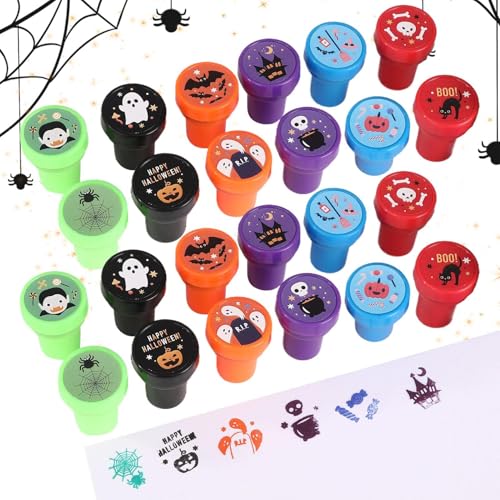 Fisssure Süßes oder Saures-Stempel, selbstfärbend, Halloween-Stempel-Set, gruselige Süßes oder Saures, Partyzubehör, Cartoon, niedliche Spielpreise für Kinder von Fisssure