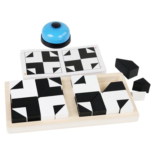 Fisssure Tangram-Puzzle, Holz-Tangram,Intelligenz-Puzzleblock aus Holz, Tangram-Rätselspiel | Interaktive Kinderpuzzles mit geometrischem Block-Tangram für Kinder, Erwachsene und Eltern von Fisssure