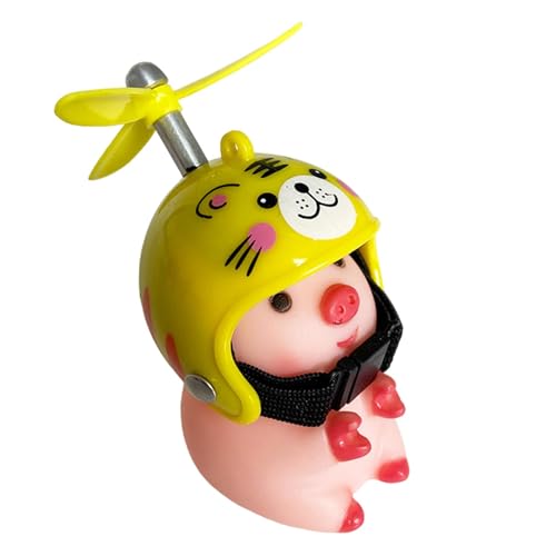 Lenker Schwein Ornament Fahrradspielzeug Ornament Tier Lenker Ornament Propeller Tierspielzeug Niedliches Fahrrad Ornament Schwein Propeller Helm Lenker Propeller Figur Tier Fahrrad Ornament Fahrrad N von Fisssure