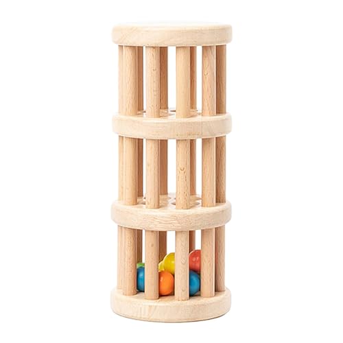 Zugspielzeug aus Holz – sensorisches Spielzeug Rainstick – Spielzeug für Kinder, Regenshaker, Regenrohr | Regenstab aus Holz für die frühe Erziehung, für die Erziehung mit Sound, pädagogisches von Fisssure