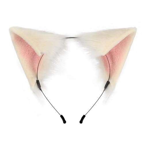 Fitooles Realistische Füchse Ohr Haarband Frau Musik Festivals Make-up Stirnband für Karneval Cosplay Haar von Fitooles