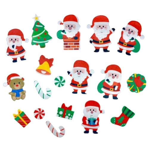 100pcs Weihnachten Santa Cupcake Toppers Essbare Waferpapier Feen -kuchen -topper Geburtstagstorte Backdekoration von Fituenly