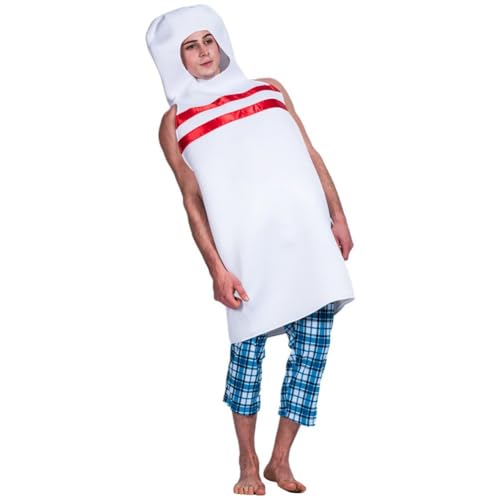 Bowling-pin-kostüm Für Erwachsene, Lustige Bowling-kostüme Für Männer Und Frauen, Halloween-cosplay-overall-outfits, Verkleidungskostüm von Fituenly