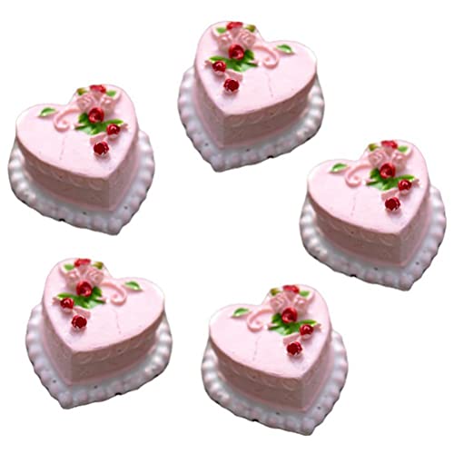 Fituenly Miniatur-kuchenmodell 5 Stück Tiny Food Dessert Modelle Harz Kuchen Brot Requisiten Für DIY Craft Zubehör von Fituenly