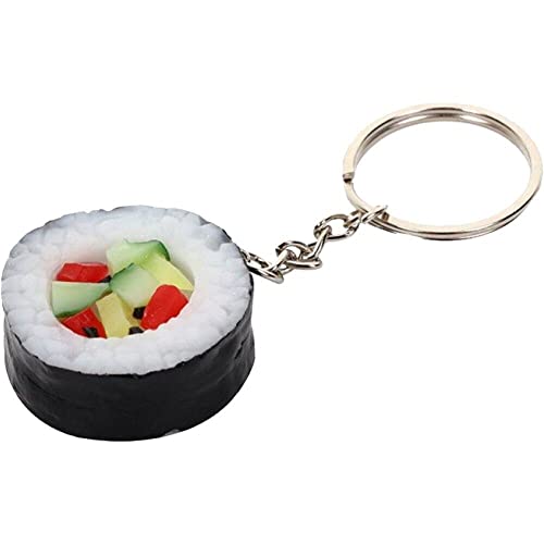 Mini Spielzeug Essen Schlüsselanhänger Pvc Simulation Sushi Schlüsselanhänger Kreative Niedliche Leckere Essen Schlüsselanhänger Küche Puppenhaus Zubehör Schulranzen Schlüssel Anhänger Zubehör von Fituenly