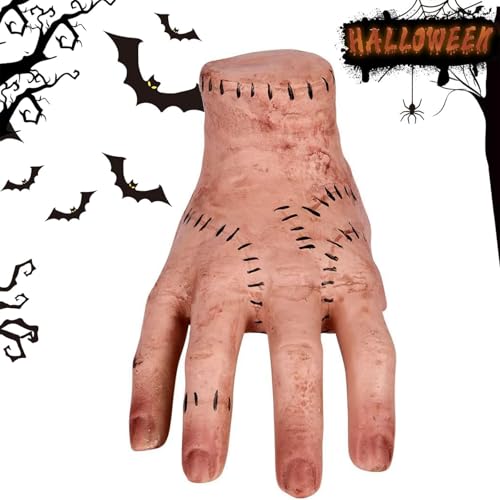 FiveMileBro Addams Family Hand, Eiskaltes Händchen, Wednesday Händchen, Realistic Scarred Händchen, Horror-Requisiten Geeignet für Halloween und Cosplay von FiveMileBro