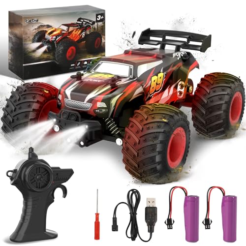 Fivejoy Ferngesteuertes Auto 20KM/H | RC Auto für Erwachsene | 4WD All Terrain Off-Road 2.4GHz RC Crawler mit 2 Batterien | Auto Spielzeug ab 3 4 5 Jahre Junge | Spielzeug Geschenk für Kinder von Fivejoy