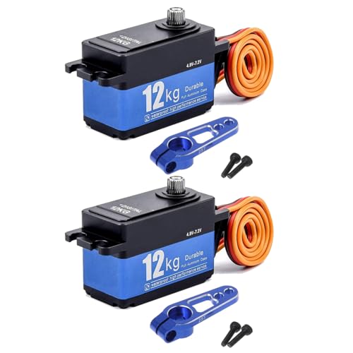 Fivetwofive 2X 12KG Metal Gear Low Profile Digitalservo für 1/10 On-Road Touring Drift Car 3RACING D5 MR von Fivetwofive