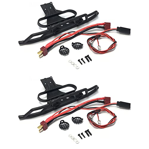 Fivetwofive 2X Frontstoßstange mit LED Licht für 144001 144010 124016 124017 124018 124019 RC Auto Upgrades Dekorationsteile von Fivetwofive