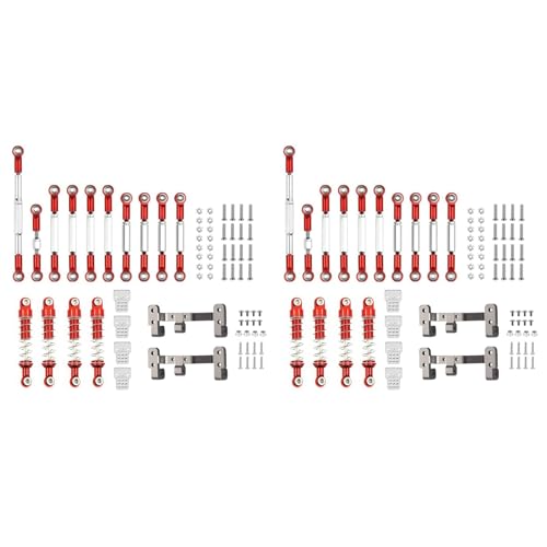 Fivetwofive 2X Metall Lenkstange Zug Stangen Halterungen Stoßdämpfer Satz für C14 C24 C24-1 1/16 RC Auto Upgrade Teile,1 von Fivetwofive