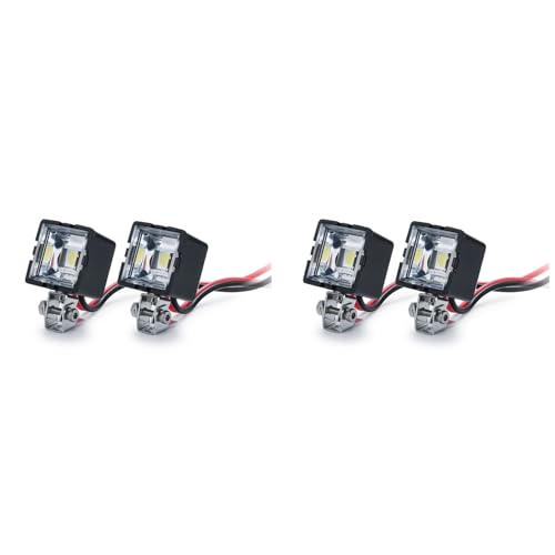 Fivetwofive 2X RC Auto LED Lichter Scheinwerfer Scheinwerfer für 1/10 RC Crawler TRX4 TRX6 Axial SCX10 90046 Wraith RR10 Redcat,A von Fivetwofive