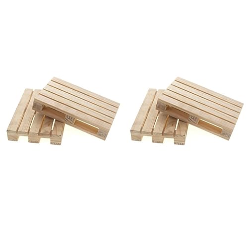 Fivetwofive 4 STÜCKE 120X80mm Holzpalette Dekoration für 1/10 RC Crawler Auto Axial SCX10 90046 TRX4 Redcat von Fivetwofive