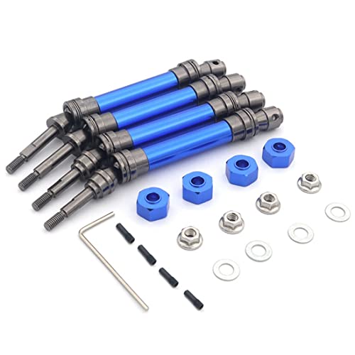 Fivetwofive 4 StüCk Metall-Antriebswelle Vorne und Hinten CVD für 1/10 Slash Stampede Hoss VXL RC-Auto-Upgrade-Teile, Blau von Fivetwofive