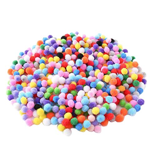 Fivetwofive 500 StüCk 10Mm Weiche Runde Flauschige Pompons Ball Gemischte Farbe DIY Dekoration Basteln und Hobby ZubehöR, 385969 von Fivetwofive