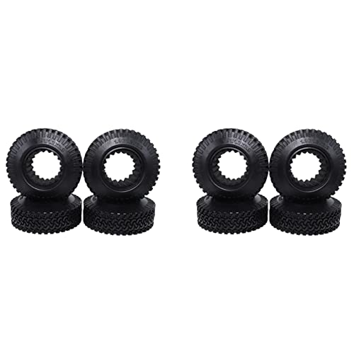 Fivetwofive 8 Stücke RC 1:10 Crawler Beadlock Reifen 1,9 Gummi Rad Reifen 98mm Reifen Für RC Auto Axial SCX10 von Fivetwofive