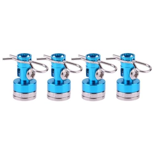 Fivetwofive Blaue Unsichtbare Magnetische Auto-Shell-Säule Aus Metall, RC-Auto-Shell-Befestigungssäule für 1/10 Axial SCX10 TRX4 D90 Redcat von Fivetwofive