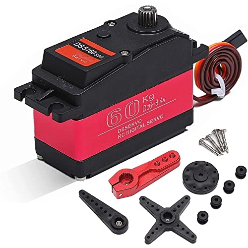 Fivetwofive Hohes Drehmoment Wasserdicht 60 Kg 180 ° DS5160 Metall Getriebe Digital Servo für RC Robot Auto 1/6 Axial SCX6 1/5 Redcat Baja von Fivetwofive