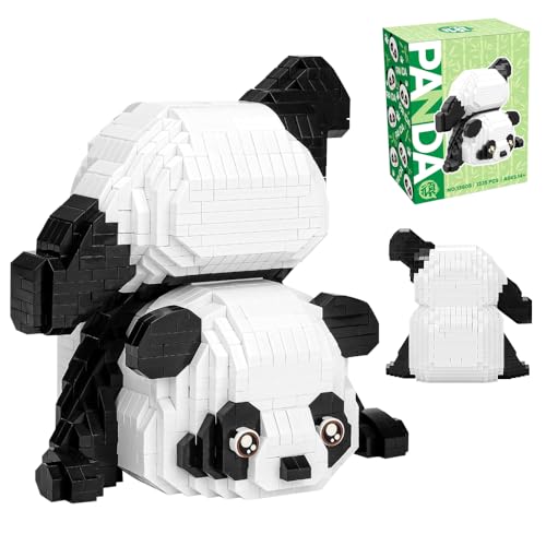 Fivtsme Mini Bausteine Panda, Panda Klemmbausteine Mini Bausteine, Tier Bauspielzeug Building Block Sets, Mini Tiere Bausteine Set, Geschenke für Erwachsene, Kinder, für Kinder ab 14+ Jahren von Fivtsme