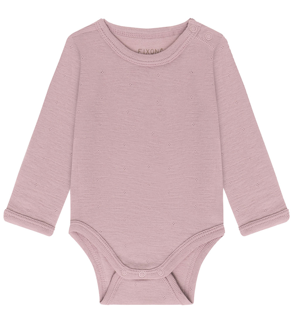 Fixoni Body l/ä - Wolle - Holzrose - Fixoni - 62 - Body L/Ä Fixoni Body l/ä - Wolle - Holzrose - Fixoni - 62 - Body L/Ä von Fixoni