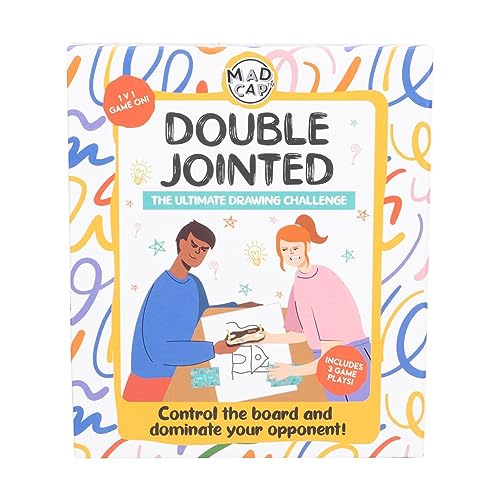 Fizz Creations Double Jointed Game Endure The Ultimate Artistic Battle with a Twist! Includes Wooden Drawing Device, 2 Pencils, 1 Notepad & 40 Game Cards, 3+ Players. von Fizz Creations