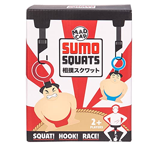 Sumo Squats!Das Original Sumo Squat Hook & Race Partyspiel Familienspaßspiele Wettbewerb mit Freunden Lustige Neuheit Spiele Tolle Junggesellinnenabschied Spiele Teambuilding Gruppenspiele Partyspiele von Fizz Creations