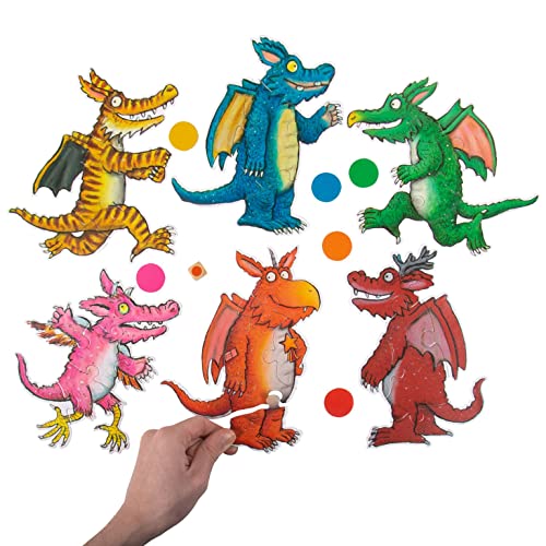 Zog Build A Dragon Puzzle Game Roll The Dice to Race & Collect Your Pieces to Become the Puzzle Champion Includes 6 Puzzles & Coloured Dice Ages 3+ Officially Licensed Zog Merchandise von Fizz Creations