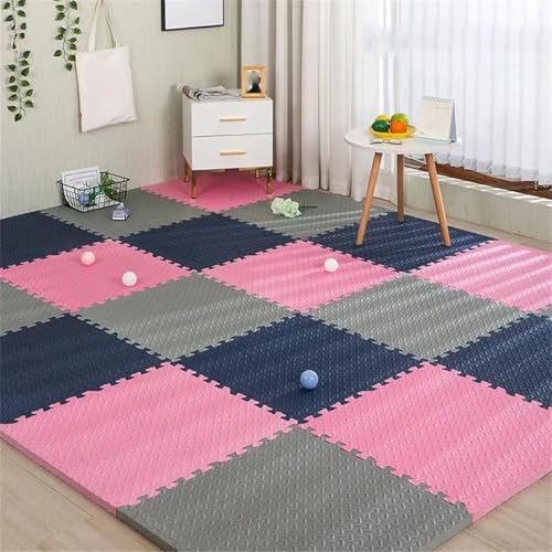 30 x 30 x 1 cm Baby-Spielmatte aus Schaumstoff, Kindermatte, Schlafzimmer-Schutzmatte, Bodenfliesen, Matte 008, 16 Stück mit 16 Kanten von Fjnbbiot