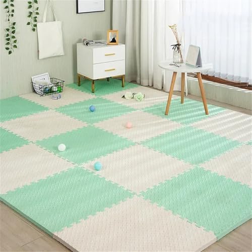 30 x 30 x 1 cm Baby-Spielmatte aus Schaumstoff, Kindermatte, Schlafzimmer-Schutzmatte, Bodenfliesen, Matte 011, 16 Stück mit 16 Kanten von Fjnbbiot