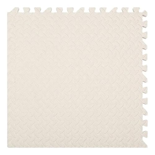 Baby-Puzzle-Boden, Kindermatratze, Schaumstoff-Babydecke, Lernspielzeug, Spielmatte, 30 x 1 cm, Beige, 16 Stück von Fjnbbiot