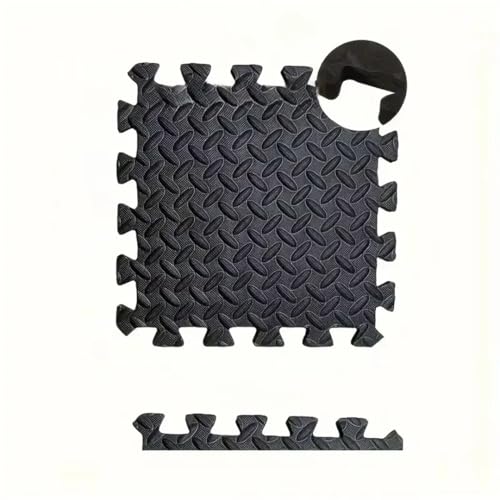 Fjnbbiot 36 Teile Baby Puzzle Lernspiel Matte Weiche Schaumstoffunterlage Kinder Rutschfester Schutz Teppich Schwarz 36pcs von Fjnbbiot