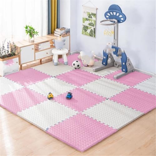 Fjnbbiot 4–20 Stück Schaumstoff-Babyspielmatte für Kinder, ineinandergreifende Übungen, rutschfester Teppich, 30 x 1 cm, Weiß, 20 Stück von Fjnbbiot