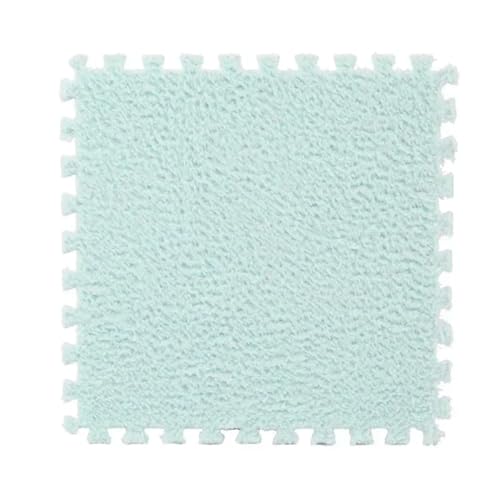 Fjnbbiot Kinderzimmer Aktivitätsmatte Stoßfest Plüsch Schaum Bodenmatte Weich Rutschfest Krabbelteppich Hellblau - A 1cm-20pcs von Fjnbbiot