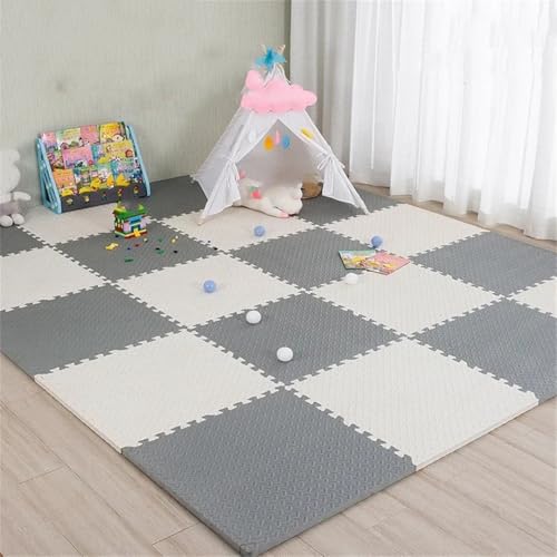 Fjnbbiot Puzzlematte für Kinder, dicke Baby-Spielmatte, Schaumstoff-Teppich, Kinderzimmer-Aktivitäten, 30 cm x 1 cm, 12 Stück von Fjnbbiot