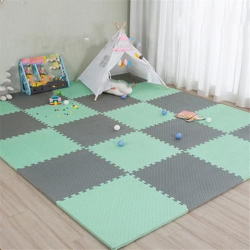 Fjnbbiot Puzzlematte für Kinder, dicke Baby-Spielmatte, Schaumstoff-Teppich, Kinderzimmer-Aktivitäten, 30 cm x 1 cm, 15 Stück, 12 Stück von Fjnbbiot