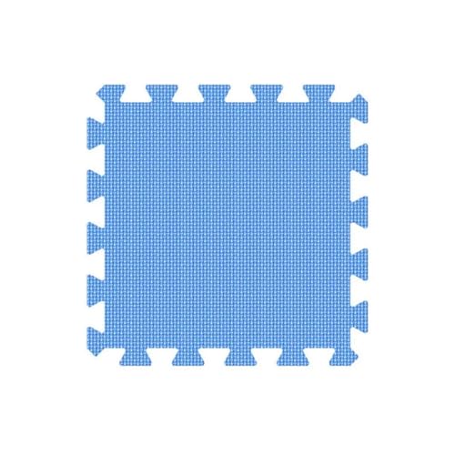 Fjnbbiot Schaumstoff-Spiel-Puzzle-Matte, Nterlock-Übungsfliesen, Bodenteppich, 29 cm x 0,8 cm, Blau, 16 Stück von Fjnbbiot