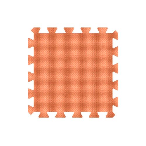 Fjnbbiot Schaumstoff-Spiel-Puzzle-Matte, Nterlock-Übungsfliesen, Bodenteppich, 29 cm x 0,8 cm, Orange, 12 Stück von Fjnbbiot