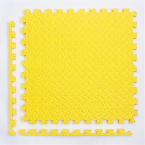 Fjnbbiot Schaumstoffteppich, Bodenmatte, 30 x 30 cm, für Kinder, dick, Puzzle-Matten, Kinderzimmer, Aktivitäten, Gelb, 16 Stück - 1 cm, 8/16 Stück von Fjnbbiot