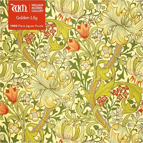 Puzzle - William Morris Gallery, Die goldene Lilie: Unser faszinierendes, hochwertiges 1.000-teiliges Puzzle (73,5 cm x 51,0 cm) in Stabiler Kartonverpackung von Flame Tree Gift