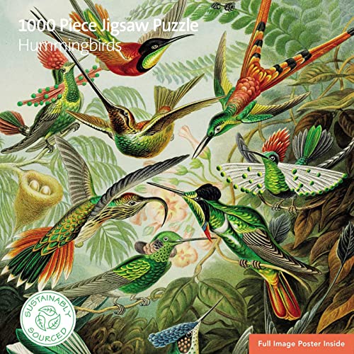 Puzzle - Ernst Haeckel, Kolibris: Unser faszinierendes, hochwertiges 1.000-teiliges Puzzle (73,5 x 51 cm) in Stabiler Kartonverpackung von Flame Tree Publishing