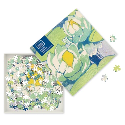 Puzzle - Mabel Royds, Wasserlilien: Unser faszinierendes, hochwertiges 1.000-teiliges Puzzle (73,5 cm x 51,0 cm) in Stabiler Kartonverpackung von Flame Tree Publishing