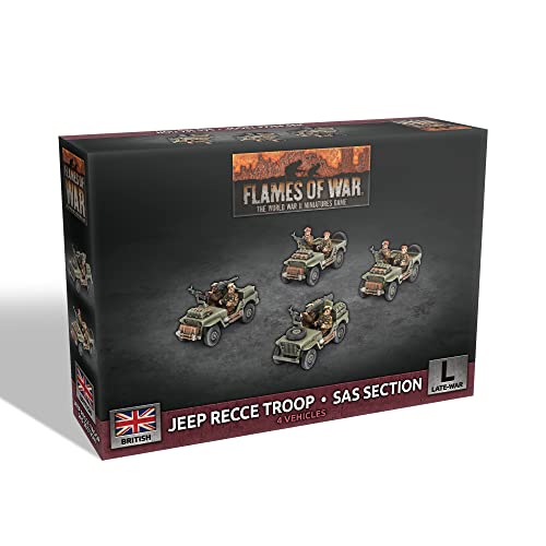 Flames of War Jeep Recce Troop (4x Kunststoff, Modellbausatz, Erwachsene, 36+) von Flames of War