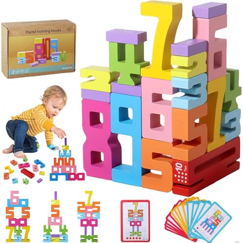 Flanliy Holz Nummernblöcke | Zahlenbausteine Holzzahlen Groß,Montessori Spielzeug,Grundschule Lehrerbedarf für Kinder Rechnen Lernen Flanliy Holz Nummernblöcke | Zahlenbausteine Holzzahlen Groß,Montessori Spielzeug,Grundschule Lehrerbedarf für Kinder Rechnen Lernen von Flanliy